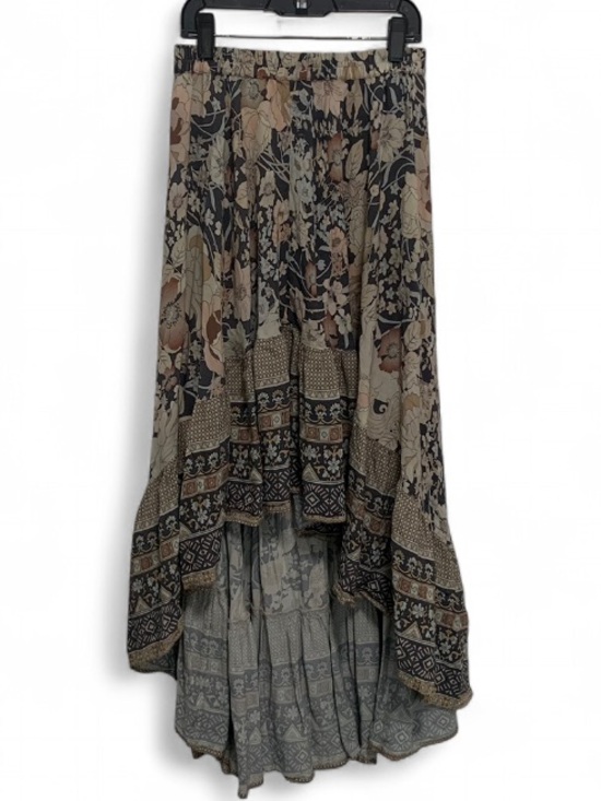 Spell Dresses & Skirts - Spell and the Gypsy Bohemian Floral High-Low Midi Skirt in Beige and Navy